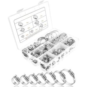 Colliers de serrage 26 pièces Kit de colliers de serrage 16-40 mm pour machine à laver et à laver 
