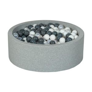 PISCINE À BALLES Piscine à balles - Velinda - 24153 - Aire de jeu + 450 balles blanc, perle, gris