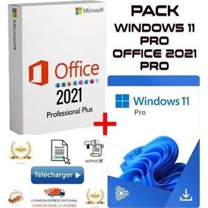 PROFESSIONNEL PACK WINDOWS 11 PRO + OFFICE 2021 PRO - En Télécha