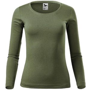 T-SHIRT T-shirt manches longues - Femme - MF169 - vert kak