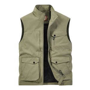 Gilet Cargo Sans Manches Pour Homme - Multi-poches, été, Travail Ou Casual