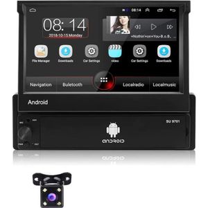 AUTORADIO Podofo Android Autoradio 1 Din GPS avec écran Tact