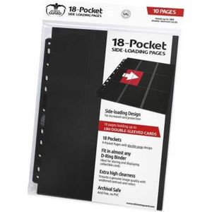 CARTE A COLLECTIONNER Ultimate Guard 18-Pocket Pages Side-Loading Noir (