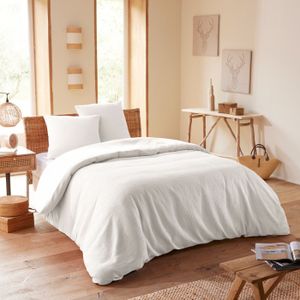 Lot De 3 Housse De Couette Imperméable Coton STODOMED 220x240cm + Taies - Blanche Protection Totale