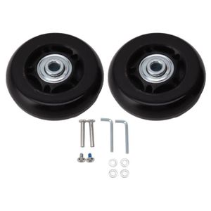1 Paire de Roues de Rechange pour Valises Rigides Noires