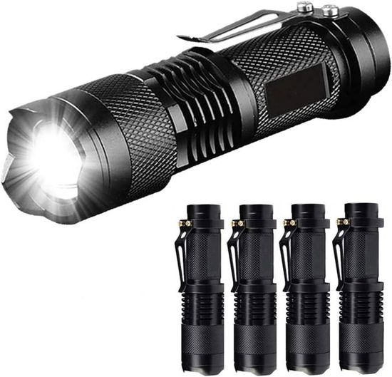 BEIIEB Lot de 12 mini lampes de poche porte-clés en forme de lampe de
