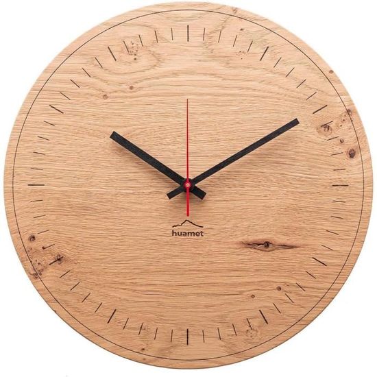 Horloge Murale Ronde En Bois Rose 25,4 Cm Vintage Silencieuse Sans Tic-tac Fonctionne à Piles Pour La Maison, Le Bureau, L'école, La Cuisine, La Chambre à Coucher