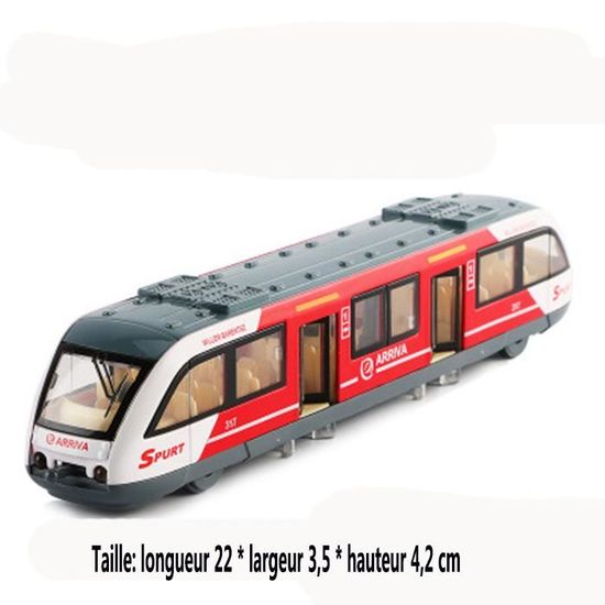 Ensemble de train pour enfants en bois cadeau de jouet de train de train de m/étro mod/èle de train de simulation de train /électrique jaune