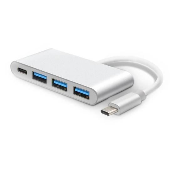 Adaptateur USB Type C vers,3.1 USB C, a 3 ports USB3.0 pour MacBook-Chromebook Pixel-Samsung S8 Plus-Plus de