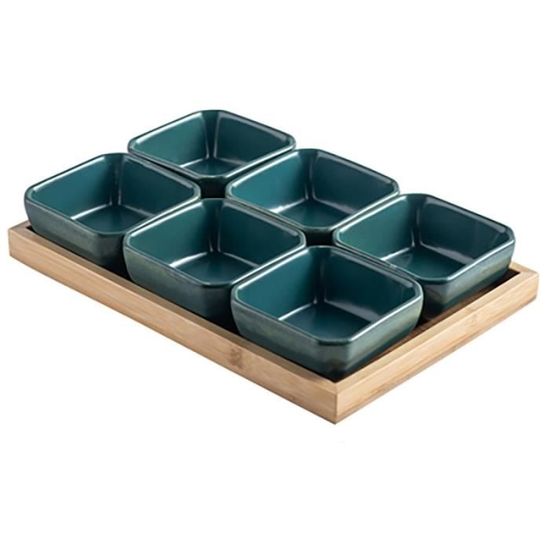 Bol Trempette Céramique Vert - Feuille - Marque Tastefully Simple (Occasion)