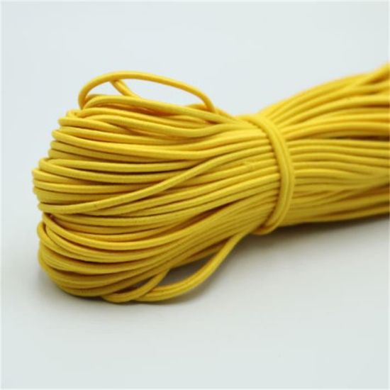 Cordon élastique Caoutchouc 3mm X 10m - Corde Extensible Pour Bricolage, Camping, Fixation - Sandow Résistant