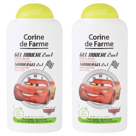 Lot de 2 Gels Douche Disney Cars Extra Doux 2 en 1 Corps & Cheveux 250ml Cdiscount Au quotidien
