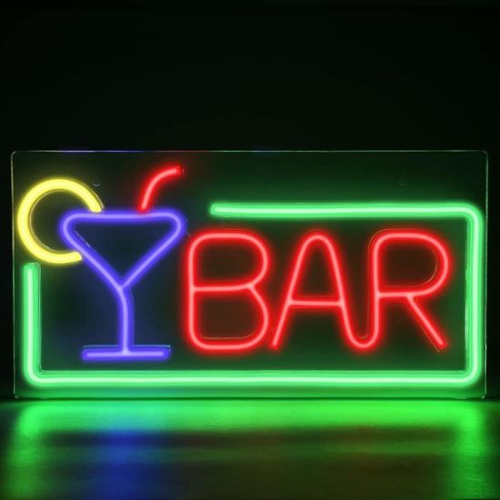 Enseigne Néon LED USB 'Open' – Panneau Ouvert Bar Magasin, Lumineux Décoratif Pour Fête, Heures D'Ouverture