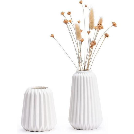 2 Vases En Céramique Creux Orange – Design Donut Bohème Moderne – Décoration Minimaliste Nordic