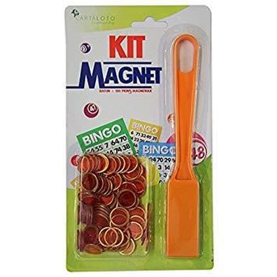 Baton Magnétique de Loto et Bingo pour pions aimantés magnetic wand 6  couleurs