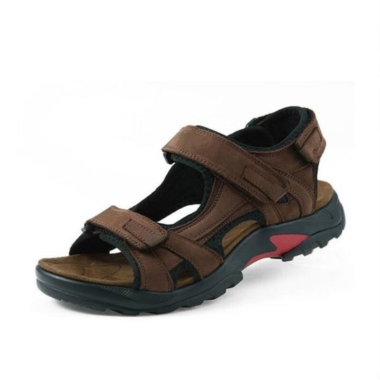 Pantoufles En Cuir Véritable Pour Hommes - Taille 40 à 46, Semelle Antidérapante, Fait Main | Noir/Bleu/Brun