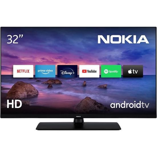 Téléviseur Smart TV NOKIA 32" HD - HN32GV310-2023 - Android TV - Netflix, Prime Video, Disney+