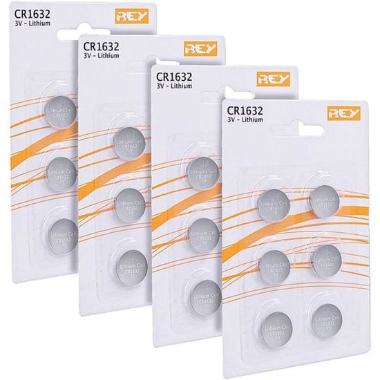 Lot De 20 Piles Bouton CR1632 3V Lithium - Date De Péremption 12/2025 - Neuf