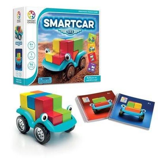 Jeu de casse-tête Smart car 5x5 - SMART GAMES - Pour enfant de 4 à 10 ans - 96 défis