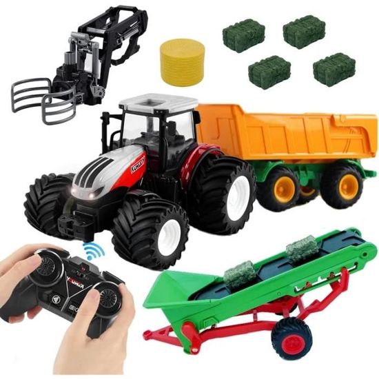 Tracteur RC Avec Pelle Avant - Jouet Télécommandé Esun Siku Control - Prêt à Rouler - Dès 3 Ans