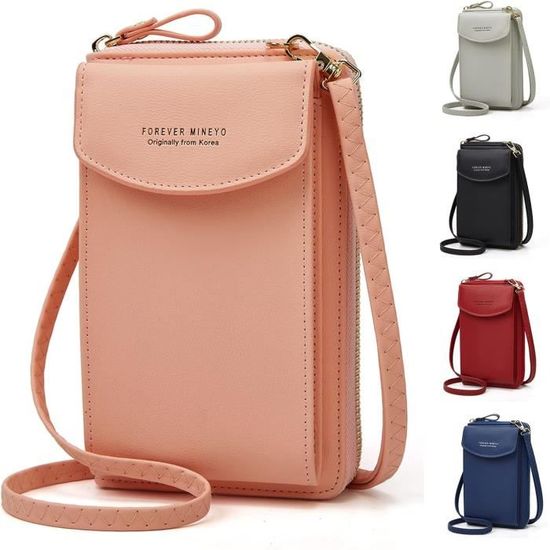 Sac Bandoulière Femme Ronsvmas - Petit Sac Téléphone Portable - Portefeuille Avec Bandoulière Réglable - Multifonction