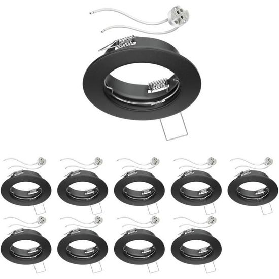 Cadre D'Encastrement Pour Plafond Fere Cadre D'Encastrement Noir Mat (Led Halogène Gu10 Mr16 Cadre D'Encastrement Pour Plafond Fere Cadre D'Encastrement Noir Mat (Led Halogène Gu10 Mr16