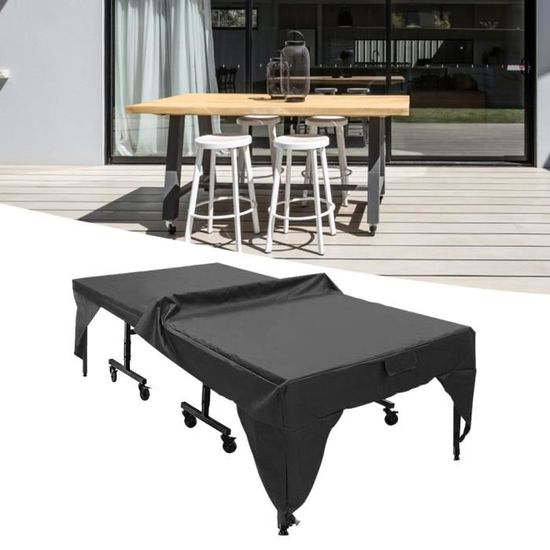 Couvre - table de ping - pong, extérieur 190T argent plaqué taffetas  polyester housse de poussière 280 * 153 * 73cm (noir) neuf - Cdiscount Sport
