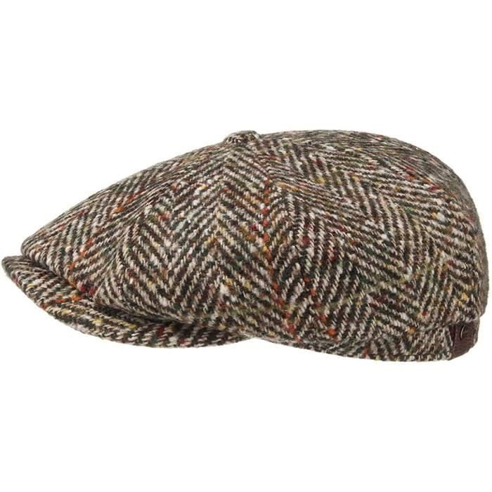 Casquette Plate Stetson Hatteras - Coton Durable, Fabriquée En UE, Style Uni Et Visière Courte