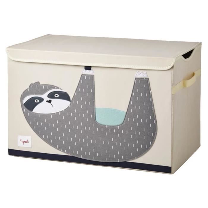 Coffre à Jouets - 3 Sprouts - Paresseux - Beige - Vert - Polyester Coffre à Jouets - 3 Sprouts - Paresseux - Beige - Vert - Polyester