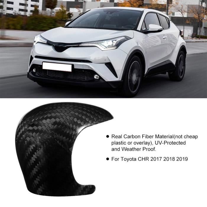 WIPES Carbon Fiber Gear Shift Knob Head Cover Trim Sticker Fit For Toyota Chr 2017 2018 2019