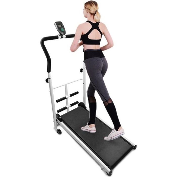 Tapis de Marche Mécanique - Tapis de Course Pliable - Machine Exercise Sit-Up Fitness