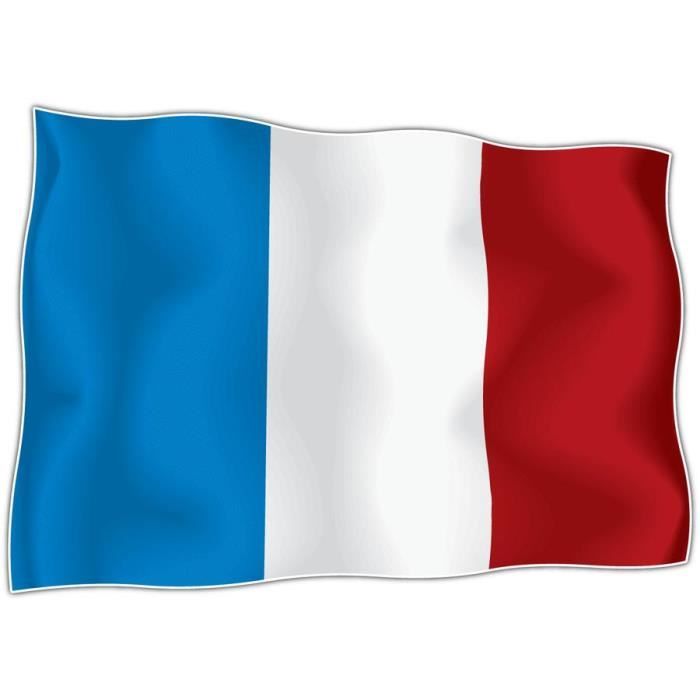 Autocollant sticker drapeau france voiture