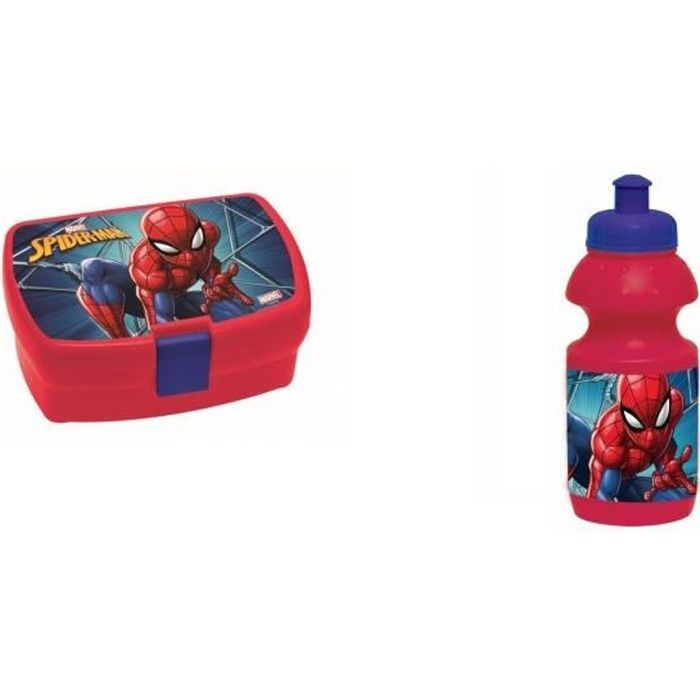 spiderman- Boite à Gouter et gourde - Ensemble Gouter - Lunch Box - spider-man