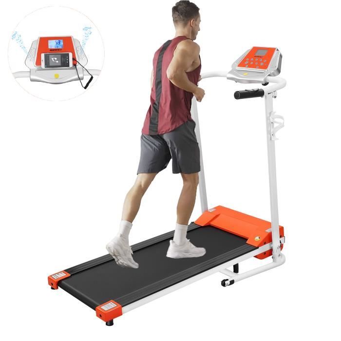 Tapis de course - pliable - écran LED multifonctions - 1-10 km/h -12 programmes