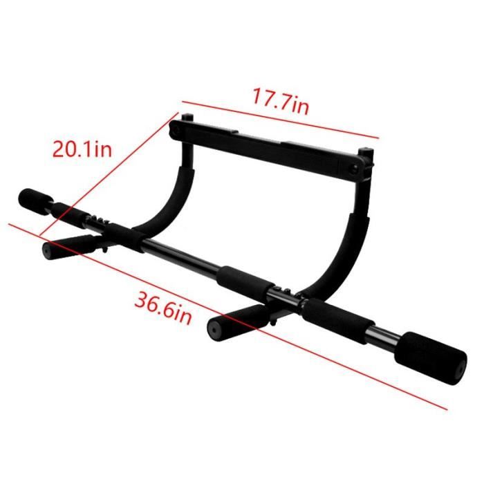barre pour traction -Portable Pull-up Bar pour le Haut Du Corps Formation Porte Barre D'entraîne...- Modèle: Black - ZOAMFWZDA07273