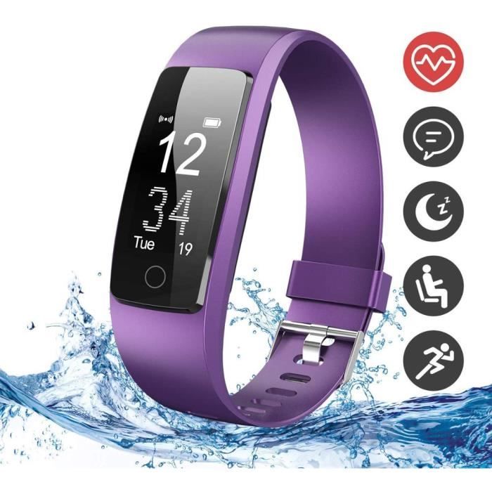 Montre Connectée GPS, Bracelet Connectée Affichage d'Écran Couleur, Fitness Tracker d'Activité Étanche IP67 pour Surveillance de la
