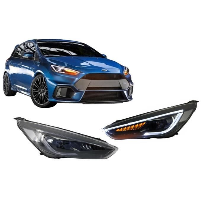 Phares LED DRL Pour Ford Focus III Mk3 15-17 Signaux DynamicTurn Look Bi-Xénon