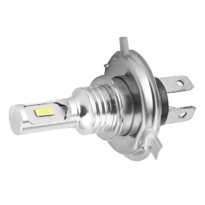 Drfeify Ampoule antibrouillard Puce d'ampoule LED de phare antibrouillard pour voiture de moto avec prise H4 80W DC 12V-24V (blanc