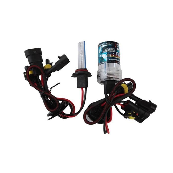 1 paire d'ampoules de lampe de voiture au xénon 35W 9005 - HB3 de remplacement HID phare au xénon, noir