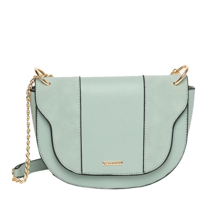 Sac bandoulière Vert d'eau Femme Manoukian Allan