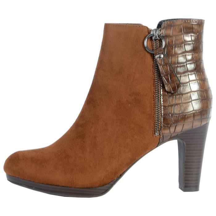 Boots The Divine Factory QL4043 Camel Femme