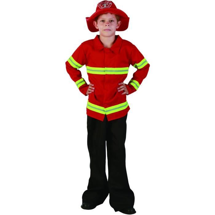 Costume pompier rouge, Déguisement enfant carnaval anniversaire fête halloween