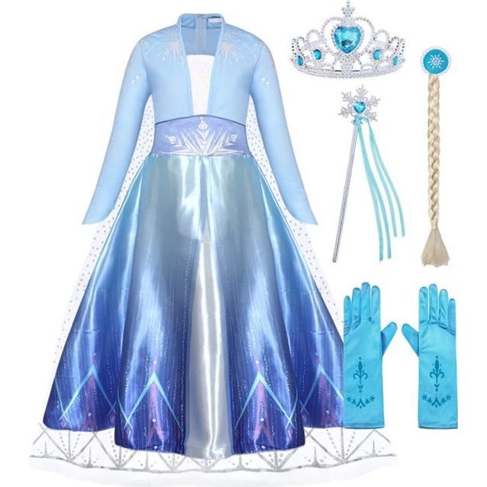 AmzBarley Filles Déguisements Reine Costume Princesse Robe et Accessoires Set pour Enfants Carnaval Fête Thème Noël Halloween Robes