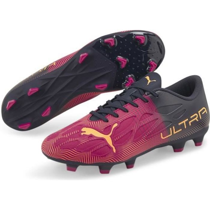 Chaussures de football de football Puma Ultra 4.4 Fg/Ag - rose/gris foncé/orange - 46