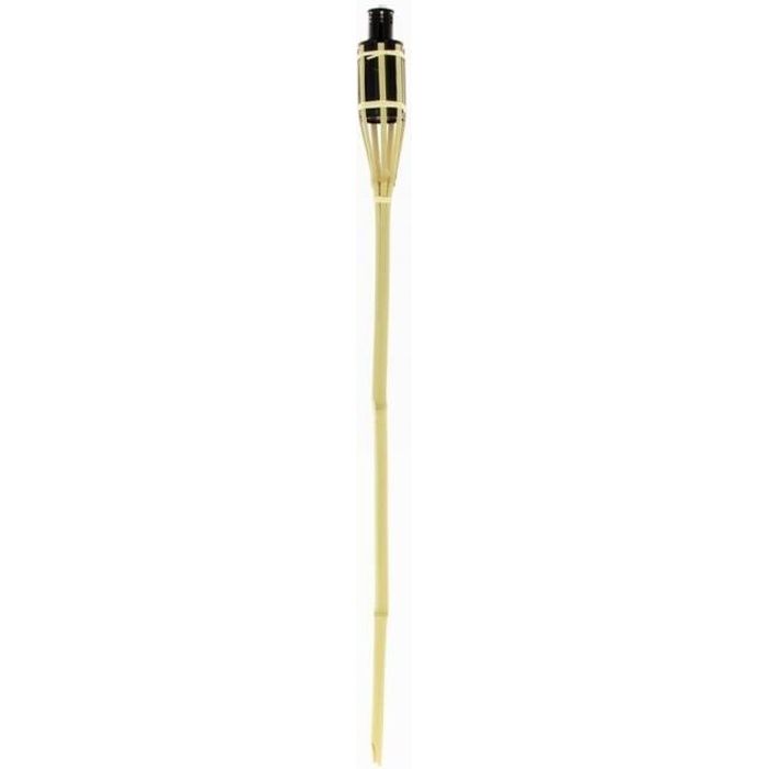 Torche à huile en bambou - Hauteur 90cm