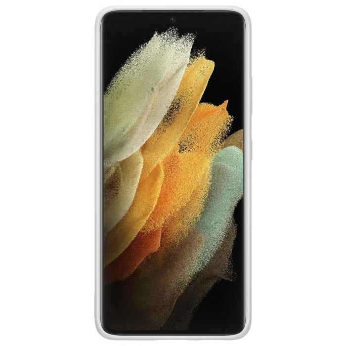 Silicone Cover S21 Ultra Gris Clair