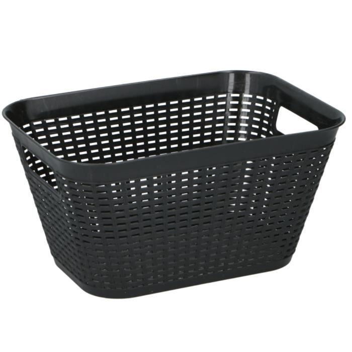TOM panier de rangement 29 x 20 x 15 cm polypropylène noir