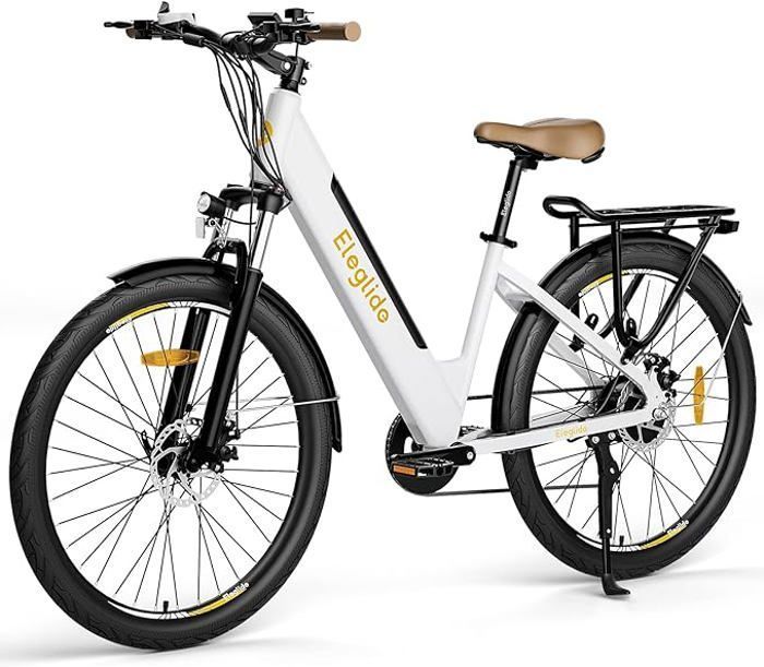 Eleglide E-Bike, T1 Step-Thru Electric Bicycle 27.5 Inch Trekking Bike E-City Bike with 36 V 13 Ah Lithium Battery up to 100 km