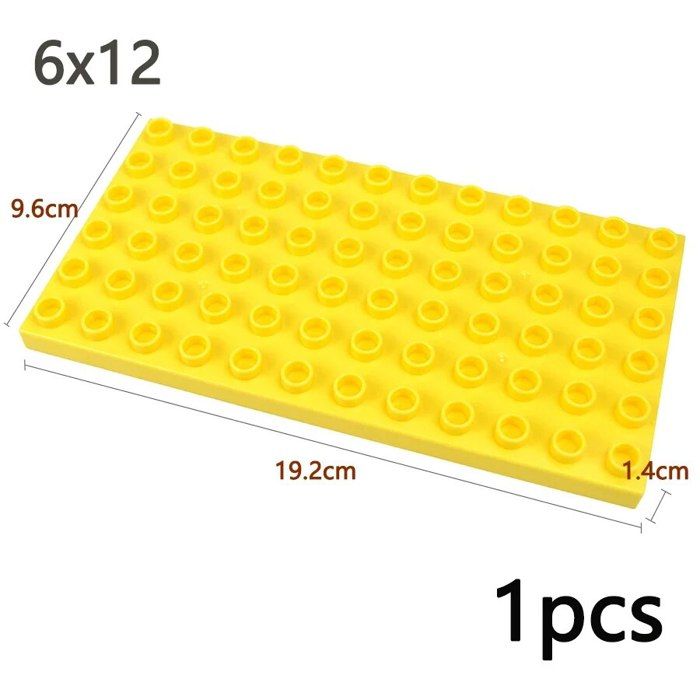UVVRUR Lot De 12 Plaques De Construction 19x9,5 Cm - Base Compatible Lego Duplo Et Grandes Briques