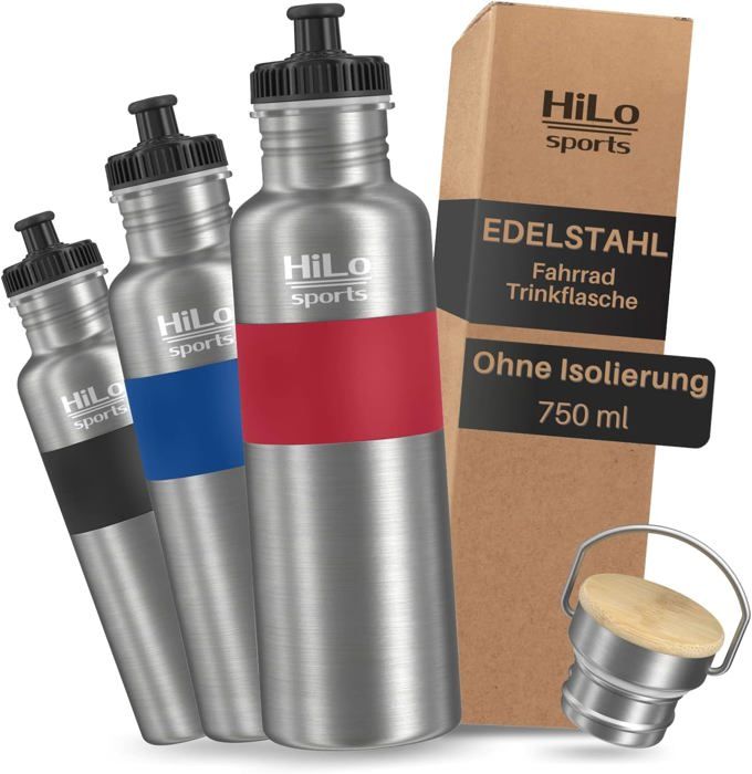 Gourde Inox 1L - Argent - Pour Sport, Vélo, Randonnée - Sans Marque